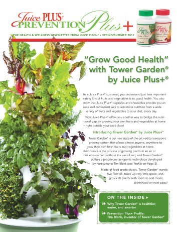 “Grow Good Health” with Tower Garden® by Juice Plus+®