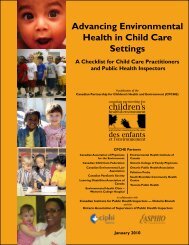 Advancing Environmental Health in Child Care Settings - Canadian ...