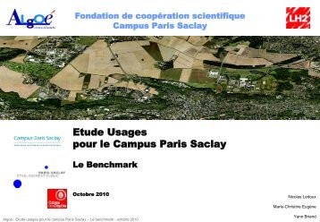 Restitution du benchmark - Le Campus Paris-Saclay