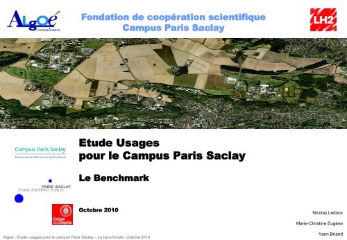 Restitution du benchmark - Le Campus Paris-Saclay