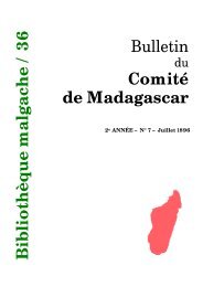 Bulletin Comité de Madagascar Bibliothèque malgache / 36