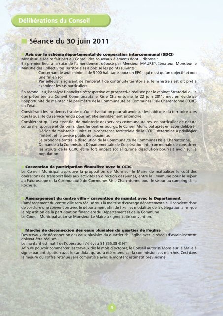 VIVRE A SERQUIGNY - Bulletin Municipal Janvier 2012