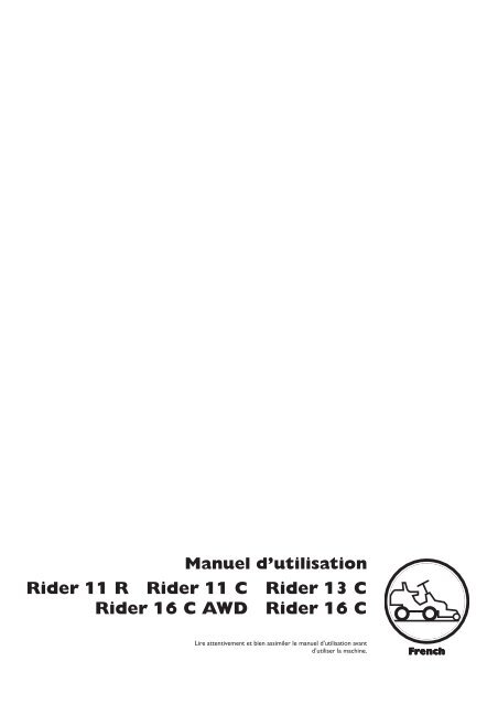 Om Rider 11 R Rider 11 C Rider 13 C Rider 16 C Husqvarna