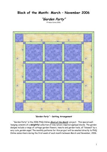 “Garden Party” - Patchwork-and-Quilting.com