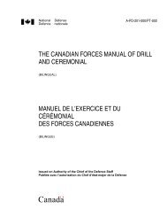 manuel de l'exercice et du cérémonial des forces canadiennes