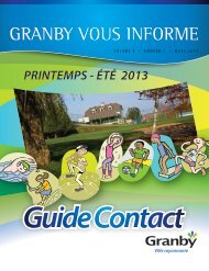 GRANBY VOUS INFORME - Ville de Granby