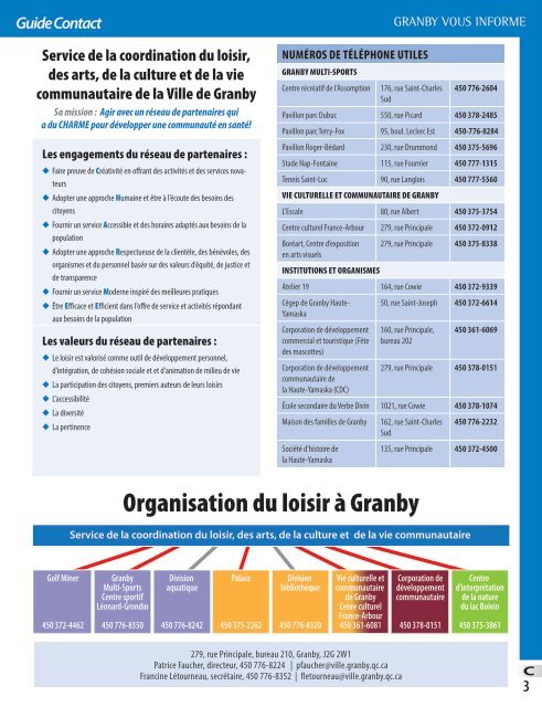 GRANBY VOUS INFORME - Ville de Granby