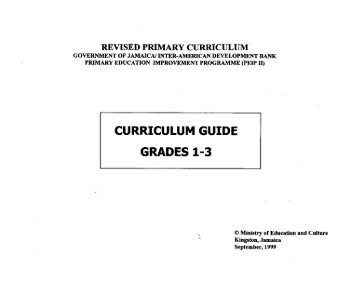 CURRICULUM GUIDE GRADES 1-3 - Ministry of Education