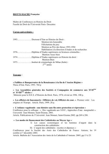 Cv résumé Biotti-mache - cerimes