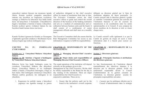 Official Gazette n° 02 of 10/01/2011 44 AMABWIRIZA ... - e-tegeko