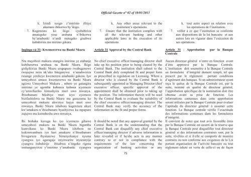 Official Gazette n° 02 of 10/01/2011 44 AMABWIRIZA ... - e-tegeko