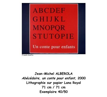 JEAN-MICHEL ALBEROLA "Abcdaire, un conte pour enfant"