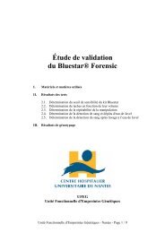 Rapport de l'étude du CHU Nantes - UFEG - BLUESTAR Forensic