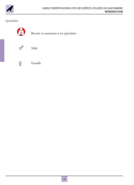 Guide d'identification CITES des espèces utilisées en fauconnerie