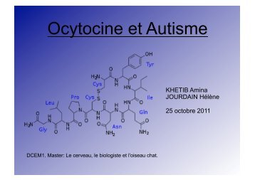 Ocytocine et Autisme - CRN2M
