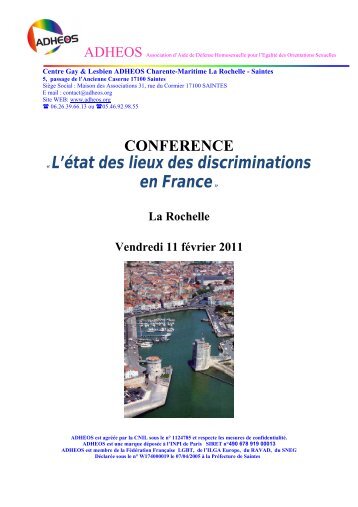 « L'état des lieux des discriminations en France» - Adheos