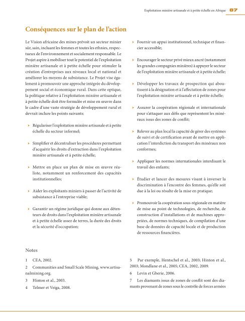 Les ressources minérales et le développement de l'Afrique Rapport ...