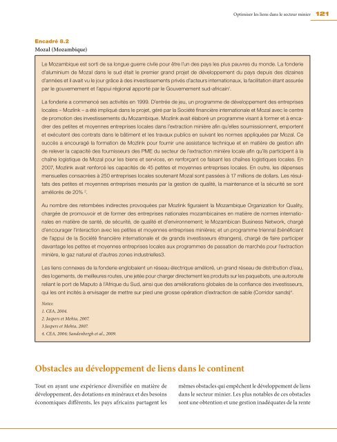 Les ressources minérales et le développement de l'Afrique Rapport ...