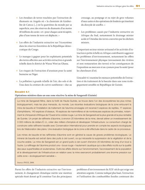 Les ressources minérales et le développement de l'Afrique Rapport ...