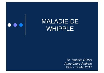 MALADIE DE WHIPPLE - Hepato Web