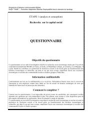 Télécharger le questionnaire d'enquête - Agence Wallonne pour l ...