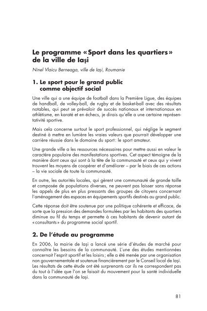 Le sport à l'épreuve de la diversité culturelle - Council of Europe