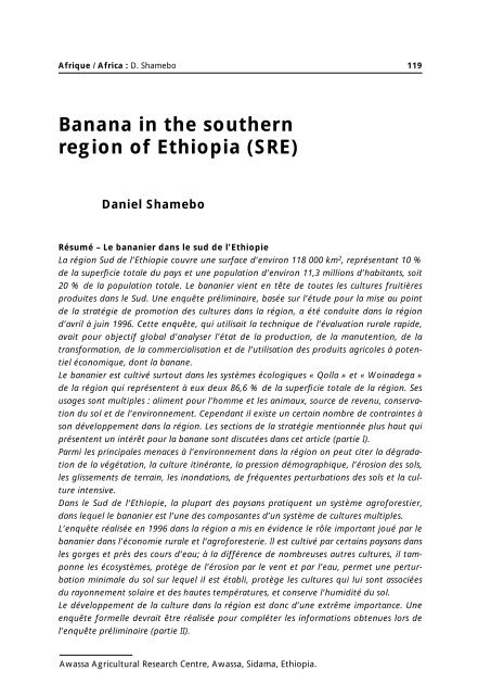 Bananas and Food Security - Bioversity International