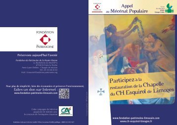 Participez à la Chapelle du CH Esquirol de Limoges - Centre ...