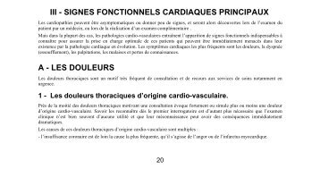 III - SIGNES FONCTIONNELS CARDIAQUES PRINCIPAUX A - LES ...