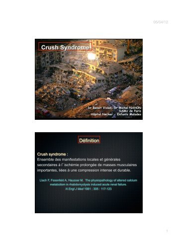 Crush Syndrome - Urgences-Online