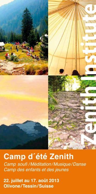 La brochure du camp 2013 (pdf) - Zenith Institute