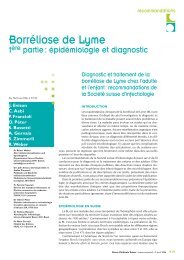 Borréliose de Lyme - Swiss Society for Infectious Diseases