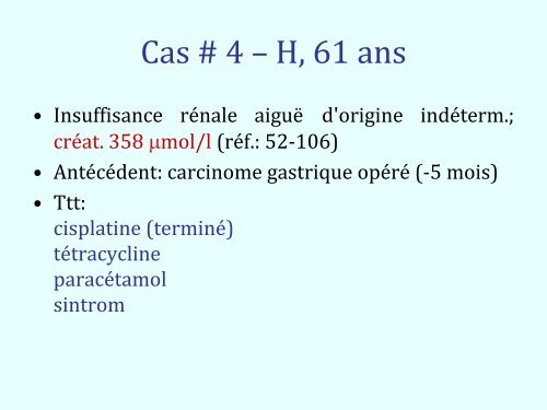 Analyses d'urines