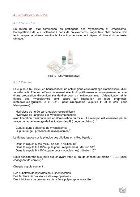 Comparaison de trois méthodes pour la détection de Mycoplasma et ...