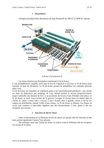 7 Décantation Limoges possèdent deux décanteurs de ... - studi'eau