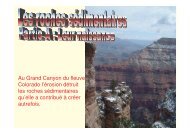 Au Grand Canyon du fleuve Colorado l'érosion détruit les roches ...