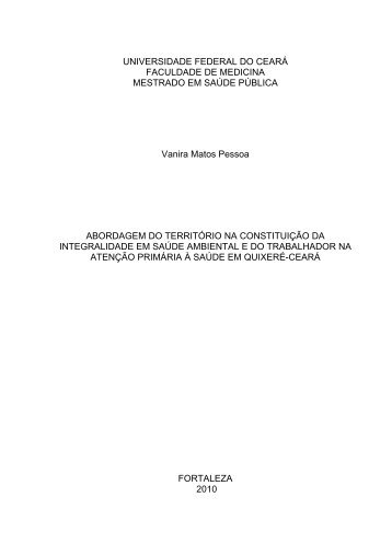 palavras primeiras - Repositorio.ufc.br - UFC - Universidade Federal ...