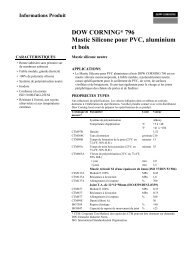 DOW CORNING® 796 Mastic Silicone pour PVC ... - Districolor