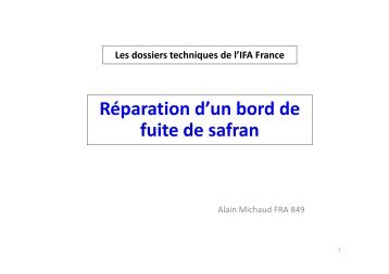 safran : réparation bord de fuite - finn-france