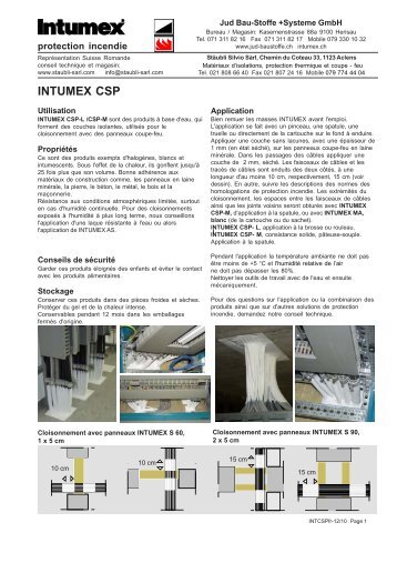 INTUMEX CSP - Stäubli Sarl Home Page