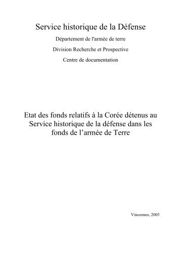 Service historique de la défense - Ministère de la Défense