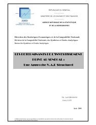 LES DETERMINANTS DE L'INVESTISSEMENT PRIVE AU ... - ANSD