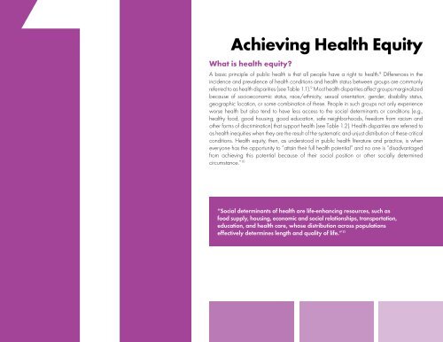 Promoting Health Equity - A Resource to Help Communities Address ...
