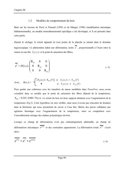 Thèse APPROCHE DÉTERMINISTE DU SÉCHAGE DES AVIVÉS ...