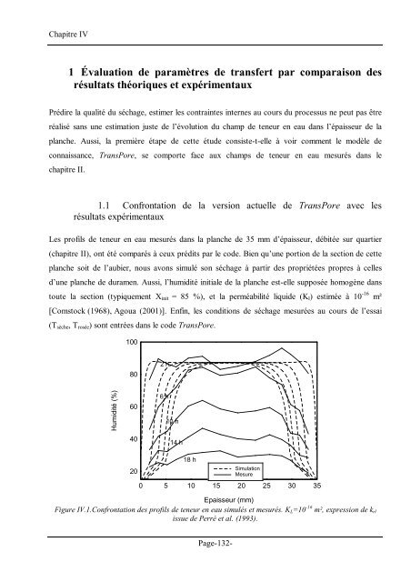 Thèse APPROCHE DÉTERMINISTE DU SÉCHAGE DES AVIVÉS ...