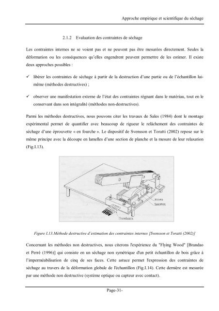 Thèse APPROCHE DÉTERMINISTE DU SÉCHAGE DES AVIVÉS ...