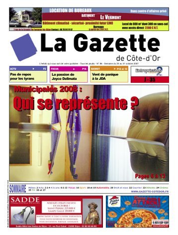 Télécharger le numéro - La Gazette de Côte d'Or