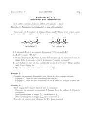 Feuille de TD no 3 Automates non deterministes