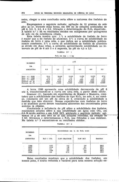 TERCEIRÂ REUNIÄO BRASILEIRA CIENCIA DO SOLO