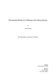 Prenominal Relatives in Basque and Antisymmetry* - Luis Vicente